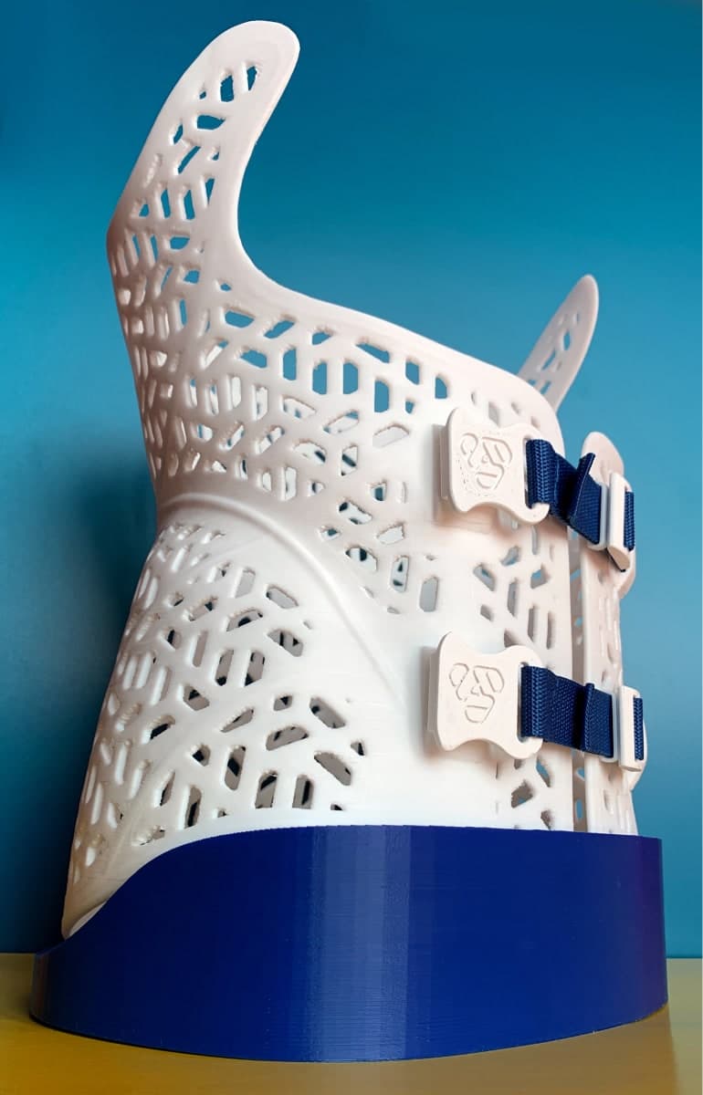 Immagine dal basso del campione Exos Armor